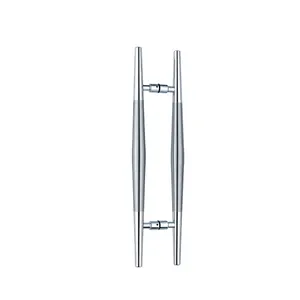 inox stainless steel AISI304 /316 mirror and satin finished glass door handle for kitchen and home use