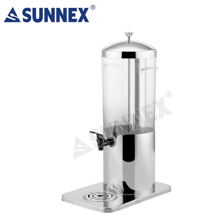 SUNNEX MARBELLA ミニドリンクディスペンサー 5L Sunnex 5L Stainless Steel Beverage Dispenser with Removable Drip