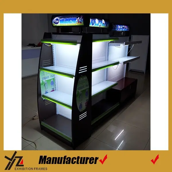 Acryl metall display rack mit glasboden für Supermarkt/Baby-Shop guangzhou foshan