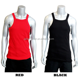 Camiseta sin mangas acanalada de corte cuadrado para hombre, unidad <span class=keywords><strong>G</strong></span>, venta al por mayor - Product Image 5