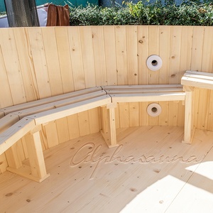 Alphasauna Chauffe-bain au bois avec chauffage électrique Pin 2000*1000MM 5-6 personnes - Product Image 3