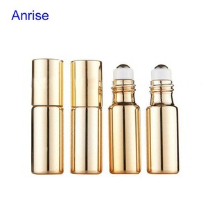 Luxury 5ml 10ml 15ml Gold Electroplated Essential Oil <strong>Perfume</strong> <strong>Roll</strong> <strong>on</strong> Bottles - Product Image 5