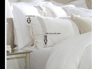 Parure de lit en lin pur, ensemble de literie, housse de <span class=keywords><strong>couette</strong></span> avec lavage de pierre, fermeture de cravates, meilleure vente, - Product Image 2