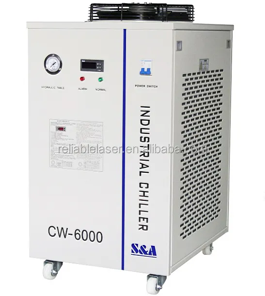 Resfriador refrigerador de água industrial, resfriador a laser s & a cw6000ai para centro de usinagem eixo e tubo a laser