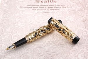 Jinhao 18 K Pennino IN ORO <span class=keywords><strong>Drago</strong></span> e Fenice Modello Penna Stilografica REGALO - Product Image 5