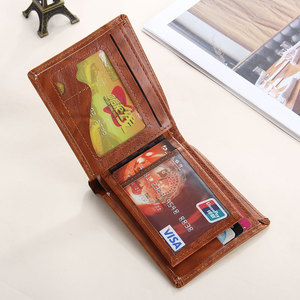 ขายร้อน USD 100หนึ่งร้อยดอลลาร์นูนวินเทจหนัง PU กระเป๋าสตางค์สั้นผู้ชาย,กระเป๋าใส่เหรียญสำหรับผู้ชาย - Product Image 5