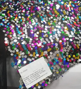 Clothing Fabric <strong>Materials</strong> <strong>Sequin</strong> Lace Fabric China Factory Wholesale Garments <strong>Materials</strong> - Product Image 6