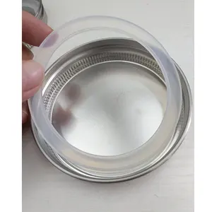 Lid 70mm 70mm 86mm Screw Metal Stainless Steel Lid With Silicone Gasket
