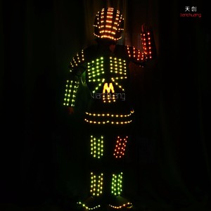 Equipo de baile, <span class=keywords><strong>Club</strong></span> nocturno, DJ, planificador de eventos, disfraz Led, Robot, disfraces robóticos - Product Image 5