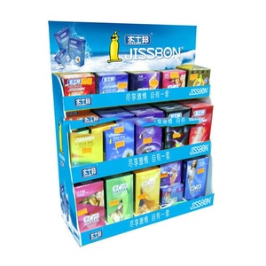 Support de préservatifs en plastique pour la vente au détail, 3 niveaux, acrylique courbé à chaud, comptoir de point de vente, pop - Product Image 1