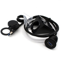 Câble d'extension pour tableau de bord de voiture en cuivre pur 1m 2m USB 3.0 AUX encastré, charge rapide 5a avec gaine en PVC pour utilisation sur ordinateur