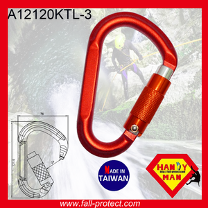 คาราไบเนอร์อะลูมิเนียม Triple Lock ผลิตในไต้หวัน สำหรับกีฬาเอาท์ดอร์ รับน้ำหนักได้ 25KN - Product Image 3
