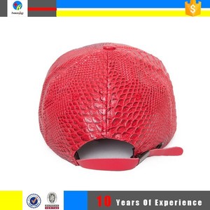 Rouge mode personnalisé <span class=keywords><strong>blanc</strong></span> serpent en cuir <span class=keywords><strong>snapback</strong></span> cap - Product Image 4