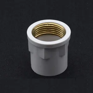 PVC with brass Tee female adapter for water pipe copper female thread adapter