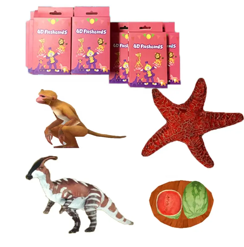 hot sells 2021 amazon supplier 4D animal card educati4d flashcards for alphabet puzzle card preschool