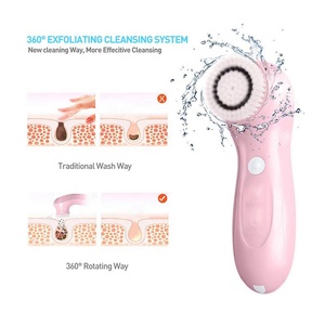 <span class=keywords><strong>Spazzola</strong></span> per il <span class=keywords><strong>viso</strong></span> Cepillo ricaricabile USB elettrica 3 testine per pennelli Set di pennelli esfolianti per la pulizia impermeabile rotante - Product Image 5