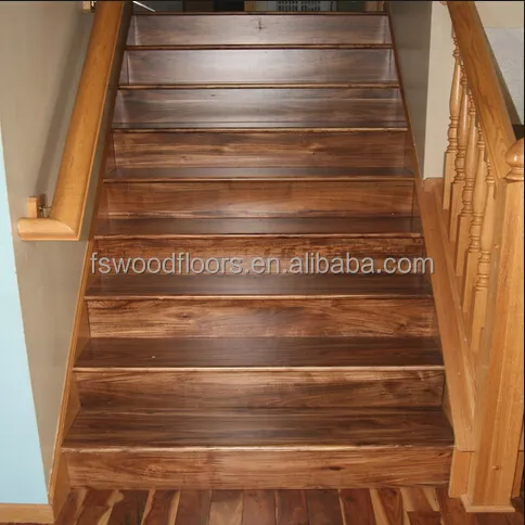 acacia golden walnut wood stair treads