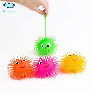 Assorted Colors Novelty light up yoyo Puffer Balls with Eyes
