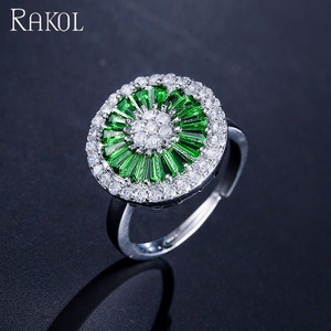 RAKOL RP2037 Anelli Trendy 2021 in Rame Placcato Oro con Zirconi e Cristalli per Donne - Product Image 6