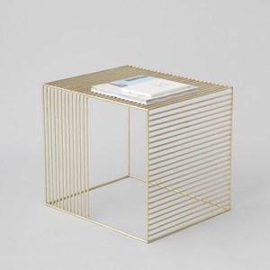Nordic Living Room Furniture Metal Wire square <strong>Gold</strong> <strong>Side</strong> <strong>Table</strong> for Sales Draht Tisch - Product Image 4