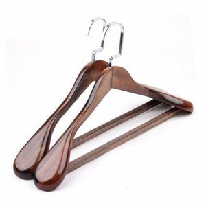 Luxury Heavy Duty Mạnh Mẽ Dark Brown Gỗ Coat Quần Áo Móc Áo Cho Khách Sạn Và May Mặc Cửa Hàng - Product Image 6