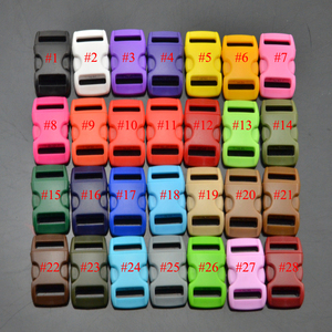 Hebilla de liberación lateral de plástico de 3/<span class=keywords><strong>8</strong></span> pulgadas en varios colores para exteriores, supervivencia, moda, pulseras de paracord y uso con peso. - Product Image 2