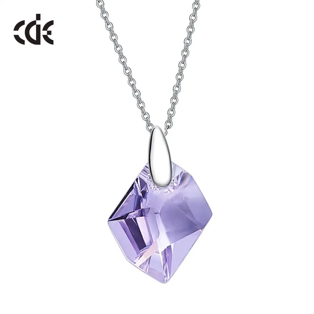 Mädchen Produkte Schmuck Silber Amethyst Kristall Stein Halskette