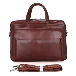 Maletín de Cuero Genuino para Hombre de la Marca J.M.D con Garantía de Calidad, Color Marrón, para Portátil de <span class=keywords><strong>15</strong></span> <span class=keywords><strong>Pulgadas</strong></span> - Product Image 1