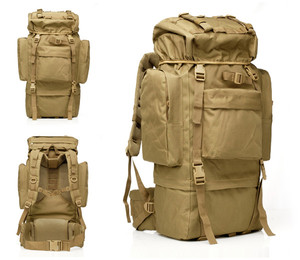 Đa Màu sắc 65L không thấm nước đi bộ đường dài cắm trại Túi du lịch chiến thuật túi ngoài trời - Product Image 1