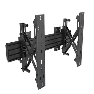 Desain Modular Push Mendorong Keluar Video Wall Bracket TV Mount untuk 32-65 Inch LCD LED Plasma Datar layar