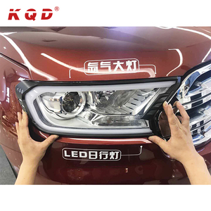 Auto ABS mate negro cubierta de la lámpara o la luz la cabeza del cromo accesorios del coche para Ford Everest 2017 - Product Image 1