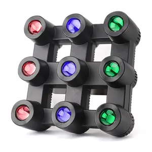 Profession eller Bühnen blinder DMX512 370W RGBW Multi Color 9 Augen LED Matrix Spider Beam Light für DJ-Geräte