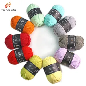 2019 migliore Vendita di nuovo stile di lavoro a maglia 4ply Latte filati di cotone prezzo per crochet filato