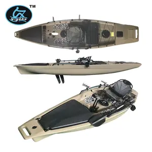 CE certificado 14ft vender kayak de pesca de aluminio con silla y pedal Coche