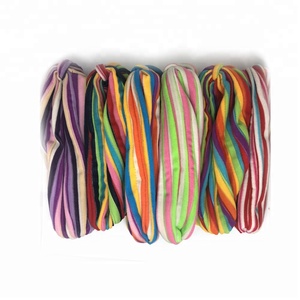 Turbante indio a rayas coloridas para mujer, turbante estilo bohemio, tienda en línea - Product Image 4