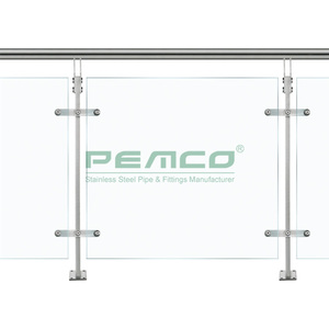Pemco glas edelstahl terrasse geländer Neue stil treppen glas geländer - Product Image 4