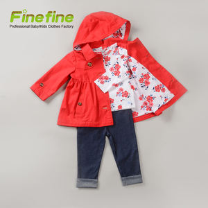 Новый продукт эксклюзивный комплект одежды <span class=keywords><strong>3</strong></span> шт. длинные пальто наборы для От <span class=keywords><strong>2</strong></span> до 4 лет для маленьких девочек - Product Image 1