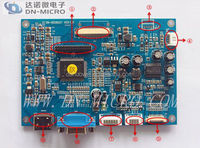 HDM+CVBS+VGA-Signaleingang TFT LCD-Treiberplatine Panelsteuerplatine Unterstützt LCD-Module