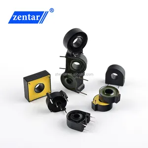 Mini Pcb Mount Current Transformer Black Single Pin Type Current Sensors Magnetic Core AUTOTRANSFORMER TOROIDAL High Efficiency