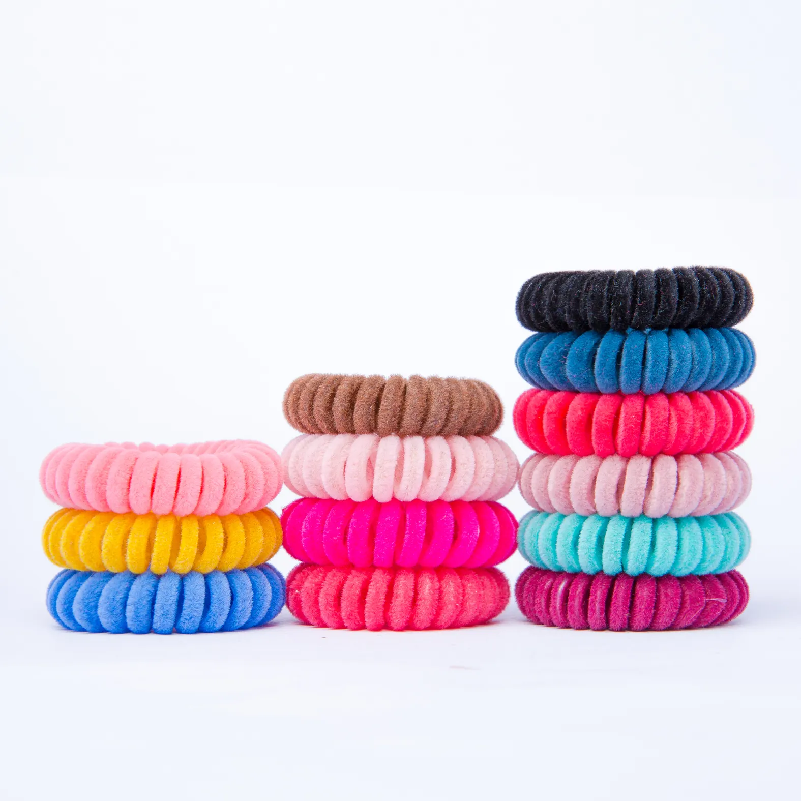 12pcs colorful Elastic Hair Bands Girls Hair Accessories Rubber Band Headwear women Gum Telephone Wire hair rope