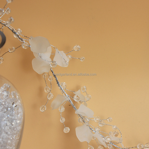 Boda fondo claro talló acrílico redondo mate flor pétalo cadena para <span class=keywords><strong>las</strong></span> piezas de la lámpara - Product Image 3