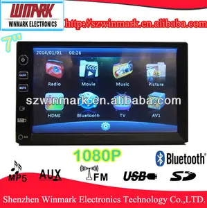 2DIN universal 7 polegadas MP3/MP4/MP5 carro com USB / SD / Rádio / AUX / Bluetooth etc 1080P apoio