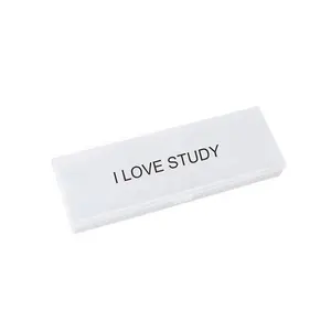 High Quality OEM Items Advertised Gifts Use Custom Logo Promotion Cheap Plastic Pencil Case