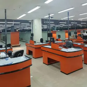 Venta caliente supermercado cajero contra de mesa de diseño