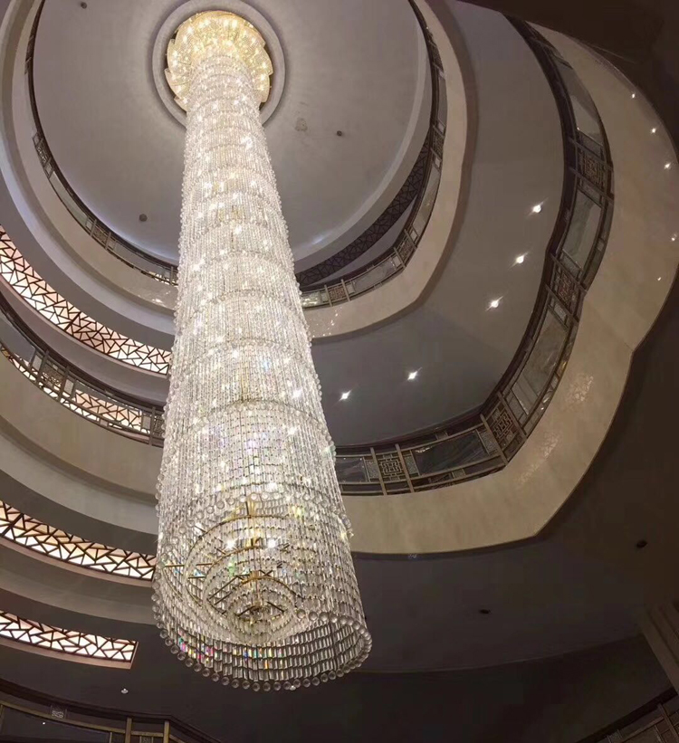 5 метров большая светодиодная Золотая длинная Современная хрустальная спиральная лестничная люстра 2021