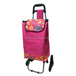 <strong>Three</strong> <strong>Wheel</strong> Shopping <strong>Trolley</strong> Big Volume Shopping <strong>Trolley</strong> Powder Coating - Product Image 2