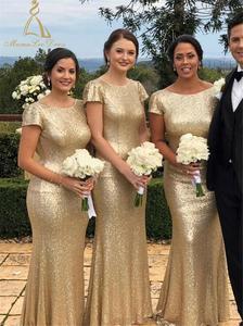 Hermosa vestidos de dama de honor color oro para estilos elegantes:  Alibaba.com