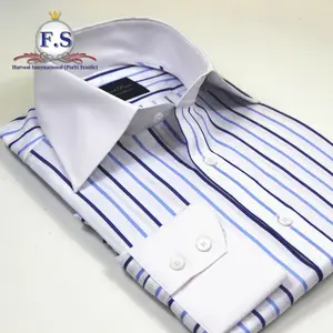 100% Cotton unique high collar MTM MENS DRESS SHIRTS