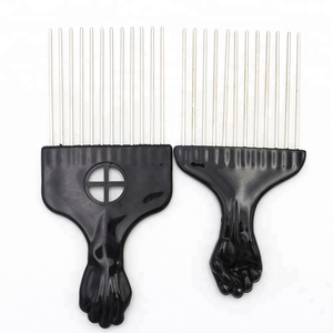 Peine Afro Negro con Dientes de Metal, Peine Caliente para Cabello Afroamericano - Product Image 3