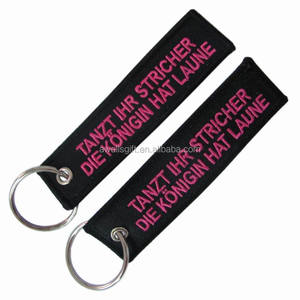 Alta calidad corta bordado correa llavero con mosquetón y anillo <span class=keywords><strong>en</strong></span> <span class=keywords><strong>d</strong></span> - Product Image 2